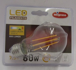 [0011452401] MIGROSS LED FILAM.E27 A60 7.5W=60W